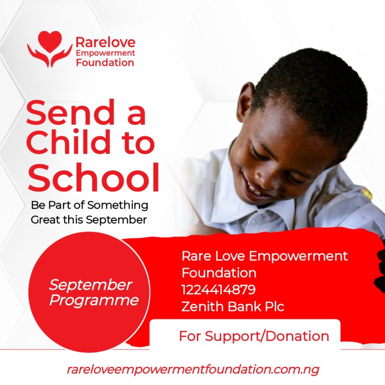 School Fees Support for Underprivileged Children – September Programme
