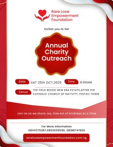 Countdown to Impact: Rare Love Empowerment Foundation Set for October General Outreach